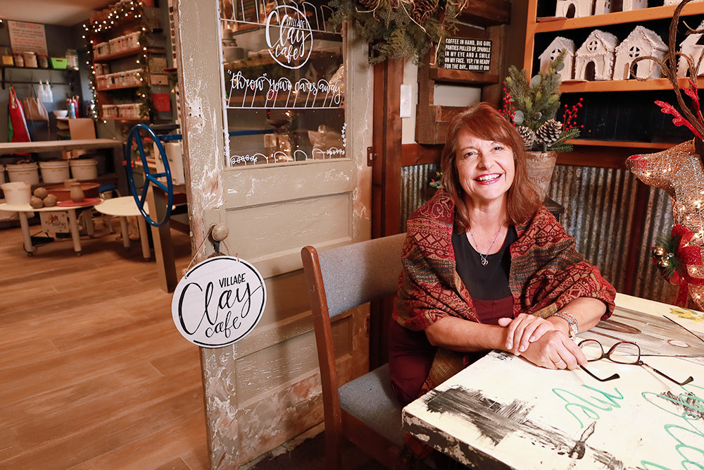 Sonya Rippy operates her pottery painting studio and cafe out of a 101-year-old building in Republic.